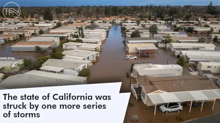 The state of California was struck by one more series of storms